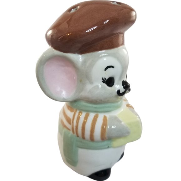 Vintage Porcelain Parmesan Cheese Shaker Luigi the Mouse Waiter - Picture 2 of 9